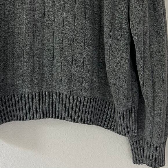 Bass Heritage collection Henley ribbed sweater mock neck prep classic cotton XXL - Picture 4 of 9